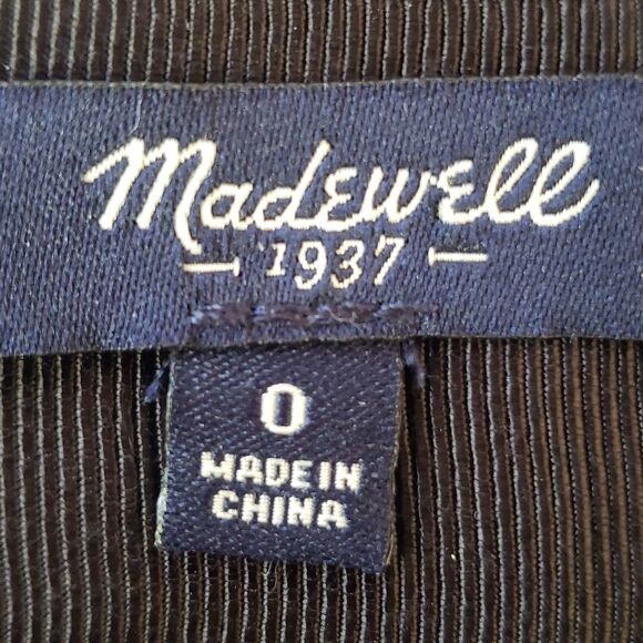 MADEWELL Black Gray Tweed Skirt Ruffle Hem - Picture 10 of 11